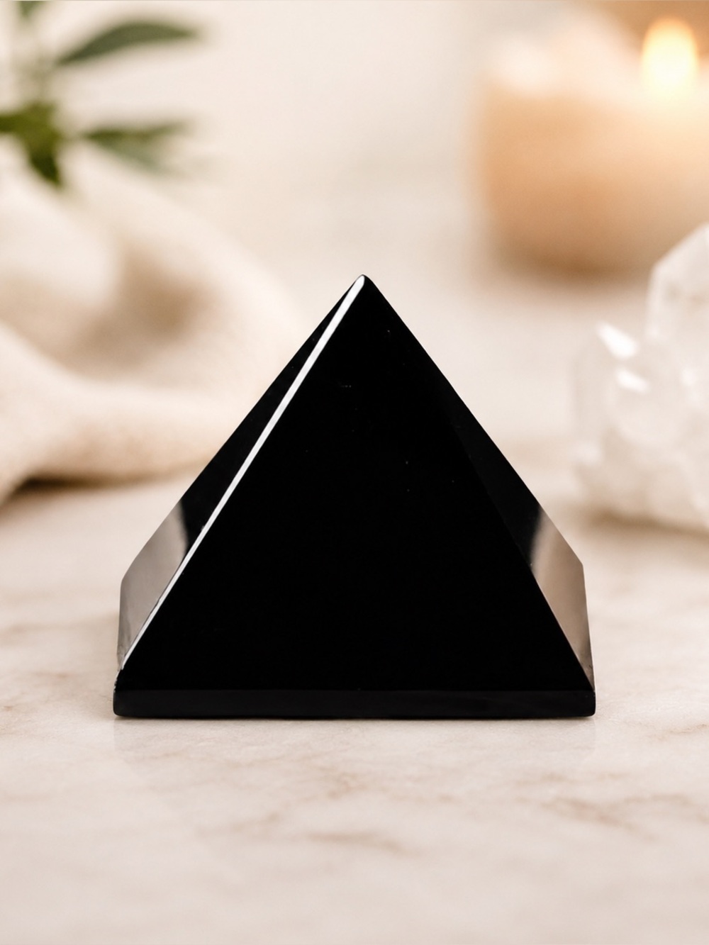 Black Obsidian Pyramid Crystal